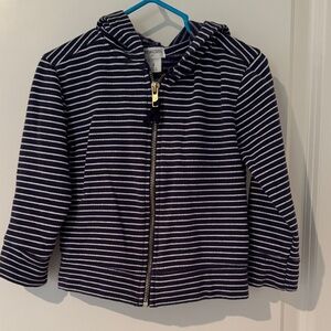 Crewcuts Navy and White Striped Hoodie